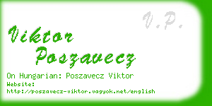 viktor poszavecz business card